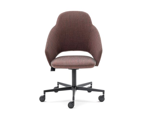 Poltroncina Icon Swivel Synchro 7250 Mara, girevole, con braccioli, a 5 razze con ruote, regolabile in altezza, rivestita in tessuto o ecopelle