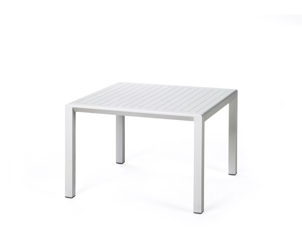 Aria 40052 Tavolino Nardi, 60 x 60 cm da esterno, in polipropilene bianco 