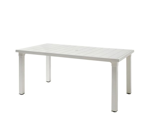 Tavolo Ercole 2145 fisso di Scab, in tecnopolimero lino, piano rettangolare 100 x 170 cm. Anche per esterno