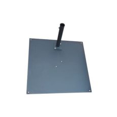 Piastra base acciaio 70 x 70 x 0,5 cm, palo ombrellone Ø 3,8 cm
 