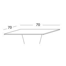 Piano quadrato HPL 70 x 70 con base stabilizzatrice 